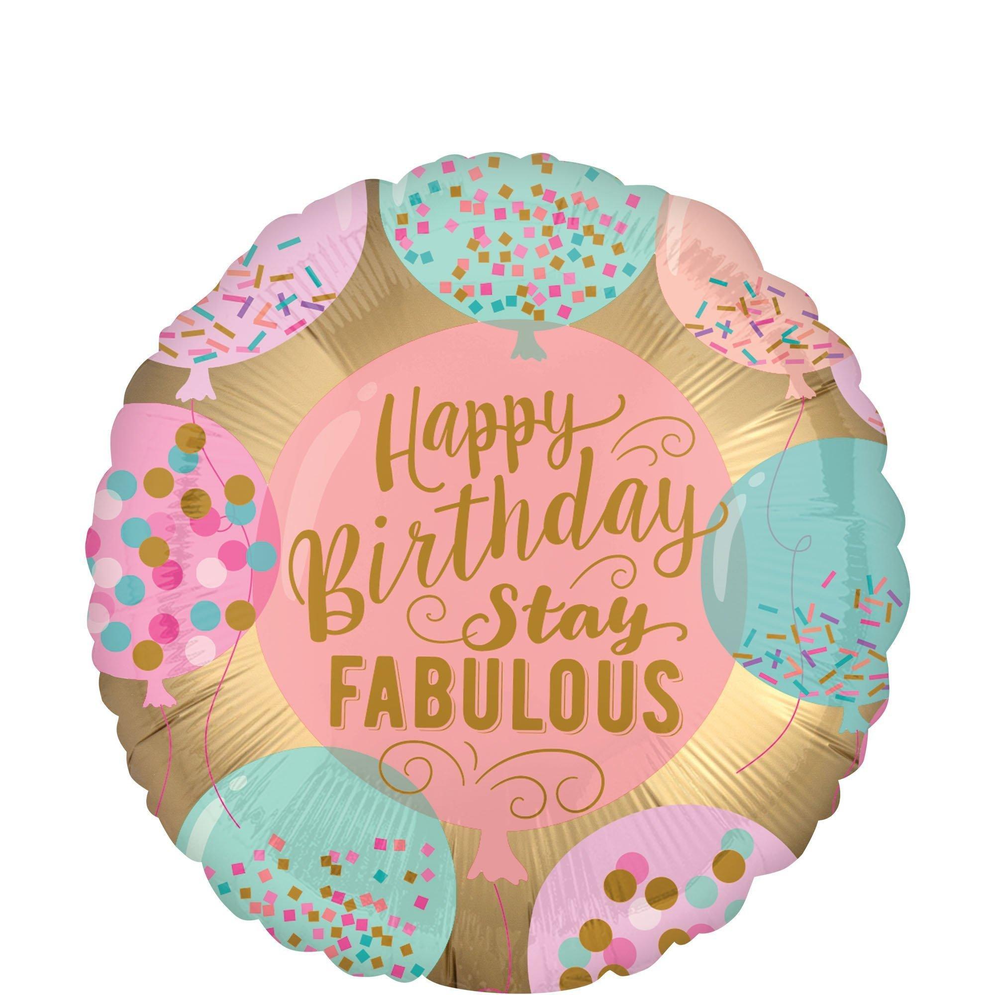 Happy Cake Day Birthday Foil Balloon Bouquet with Balloon Weight, 10pc